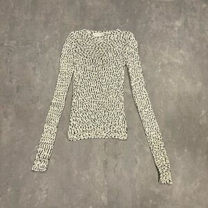 ALC Crochet Long Sleeve Top Silk Cashmere Size Medium